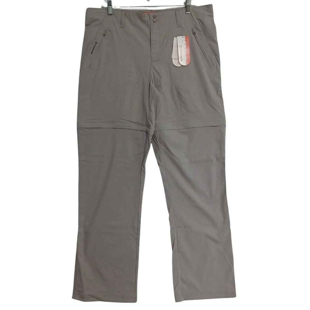 Merrell Women's 16 BELAY CONVERTIBLE Outdoor Pants SELECTWICK Oyster Beige NEW